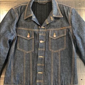 Nudie wool lined raw denim jacket